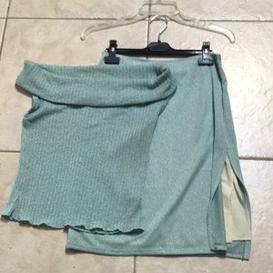 Skirt and top in Aqua